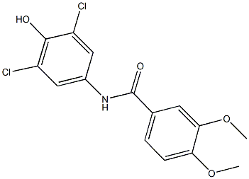 N-(3,5-dichloro-4-hydroxyphenyl)-3,4-dimethoxybenzamide,321692-55-1,结构式