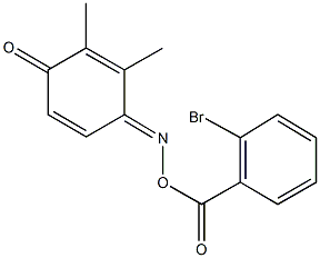 2,3-dimethylbenzo-1,4-quinone 1-[O-(2-bromobenzoyl)oxime] 化学構造式