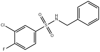 N-benzyl-3-chloro-4-fluorobenzenesulfonamide Structure