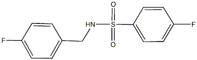 4-fluoro-N-(4-fluorobenzyl)benzenesulfonamide 化学構造式