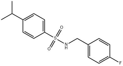 N-(4-fluorobenzyl)-4-isopropylbenzenesulfonamide,321705-31-1,结构式