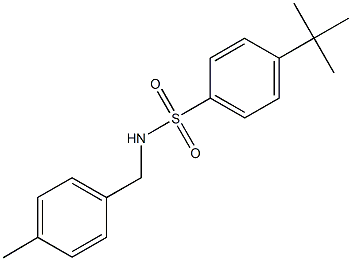 4-tert-butyl-N-(4-methylbenzyl)benzenesulfonamide 化学構造式