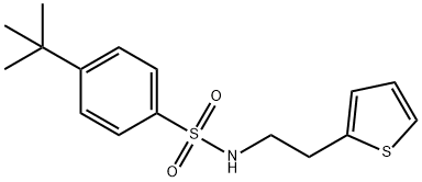 4-tert-butyl-N-[2-(2-thienyl)ethyl]benzenesulfonamide Struktur