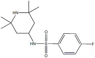 4-fluoro-N-(2,2,6,6-tetramethyl-4-piperidinyl)benzenesulfonamide 结构式