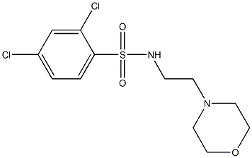 2,4-dichloro-N-[2-(4-morpholinyl)ethyl]benzenesulfonamide 结构式