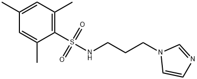 N-[3-(1H-imidazol-1-yl)propyl]-2,4,6-trimethylbenzenesulfonamide Struktur