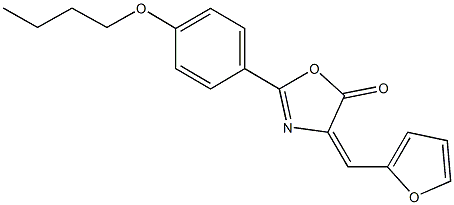 2-(4-butoxyphenyl)-4-(2-furylmethylene)-1,3-oxazol-5(4H)-one Structure