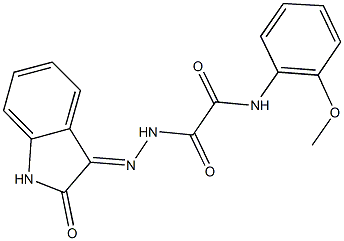 N-(2-methoxyphenyl)-2-oxo-2-[2-(2-oxo-1,2-dihydro-3H-indol-3-ylidene)hydrazino]acetamide Structure