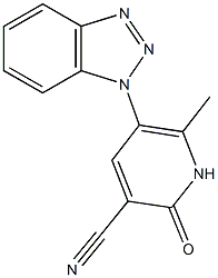 5-(1H-1,2,3-benzotriazol-1-yl)-6-methyl-2-oxo-1,2-dihydro-3-pyridinecarbonitrile,321865-07-0,结构式