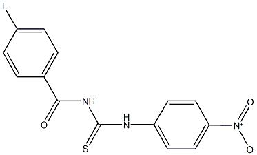 N-{4-nitrophenyl}-N'-(4-iodobenzoyl)thiourea Struktur