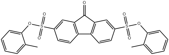 bis(2-methylphenyl) 9-oxo-9H-fluorene-2,7-disulfonate Structure