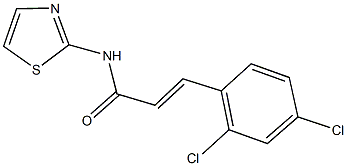 3-(2,4-dichlorophenyl)-N-(1,3-thiazol-2-yl)acrylamide,321965-82-6,结构式