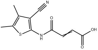 4-[(3-cyano-4,5-dimethyl-2-thienyl)amino]-4-oxo-2-butenoic acid Structure