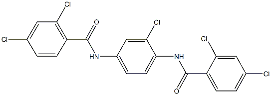 2,4-dichloro-N-{2-chloro-4-[(2,4-dichlorobenzoyl)amino]phenyl}benzamide Struktur