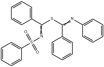 phenyl[(phenylsulfonyl)imino]methyl N-phenylbenzenecarbimidothioate Struktur