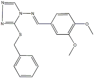 3-(benzylsulfanyl)-N-(3,4-dimethoxybenzylidene)-4H-1,2,4-triazol-4-amine|