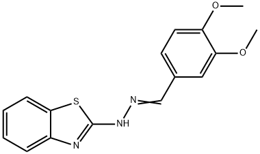 3,4-dimethoxybenzaldehyde 1,3-benzothiazol-2-ylhydrazone,321973-73-3,结构式