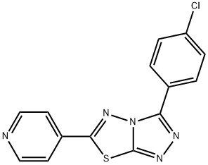 3-(4-chlorophenyl)-6-(4-pyridinyl)[1,2,4]triazolo[3,4-b][1,3,4]thiadiazole Struktur