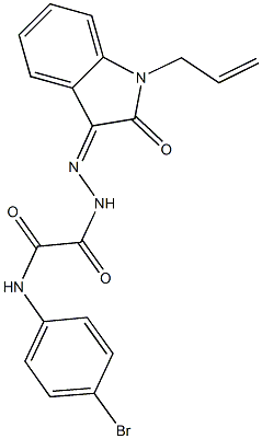 2-[2-(1-allyl-2-oxo-1,2-dihydro-3H-indol-3-ylidene)hydrazino]-N-(4-bromophenyl)-2-oxoacetamide 结构式