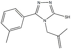 5-(3-methylphenyl)-4-(2-methyl-2-propenyl)-4H-1,2,4-triazole-3-thiol Struktur