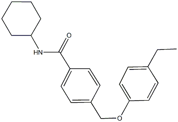 N-cyclohexyl-4-[(4-ethylphenoxy)methyl]benzamide 结构式