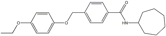 N-cycloheptyl-4-[(4-ethoxyphenoxy)methyl]benzamide 化学構造式