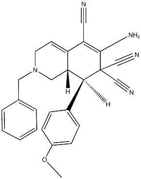 322688-71-1 6-amino-2-benzyl-8-(4-methoxyphenyl)-2,3,8,8a-tetrahydro-5,7,7(1H)-isoquinolinetricarbonitrile