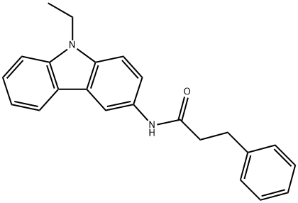 N-(9-ethyl-9H-carbazol-3-yl)-3-phenylpropanamide Structure