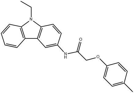 N-(9-ethyl-9H-carbazol-3-yl)-2-(4-methylphenoxy)acetamide Struktur