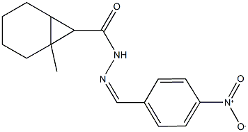 N'-{4-nitrobenzylidene}-1-methylbicyclo[4.1.0]heptane-7-carbohydrazide 结构式