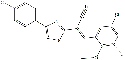 324009-98-5 2-[4-(4-chlorophenyl)-1,3-thiazol-2-yl]-3-(3,5-dichloro-2-methoxyphenyl)acrylonitrile
