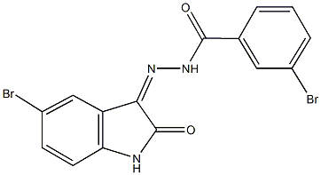 3-bromo-N'-(5-bromo-2-oxo-1,2-dihydro-3H-indol-3-ylidene)benzohydrazide,324013-26-5,结构式