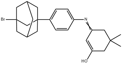 3-{[4-(3-bromo-1-adamantyl)phenyl]imino}-5,5-dimethyl-1-cyclohexen-1-ol Structure
