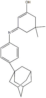 3-{[4-(1-adamantyl)phenyl]imino}-5,5-dimethyl-1-cyclohexen-1-ol Struktur