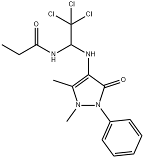 N-{2,2,2-trichloro-1-[(1,5-dimethyl-3-oxo-2-phenyl-2,3-dihydro-1H-pyrazol-4-yl)amino]ethyl}propanamide,324017-47-2,结构式