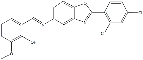 2-({[2-(2,4-dichlorophenyl)-1,3-benzoxazol-5-yl]imino}methyl)-6-methoxyphenol,324019-51-4,结构式