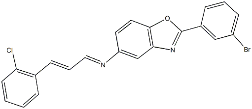 2-(3-bromophenyl)-N-[3-(2-chlorophenyl)-2-propenylidene]-1,3-benzoxazol-5-amine 化学構造式