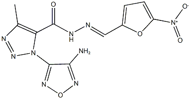 1-(4-amino-1,2,5-oxadiazol-3-yl)-N'-({5-nitro-2-furyl}methylene)-4-methyl-1H-1,2,3-triazole-5-carbohydrazide Structure