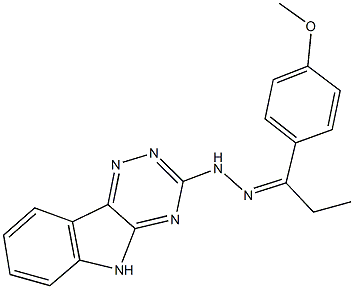 1-(4-methoxyphenyl)-1-propanone 5H-[1,2,4]triazino[5,6-b]indol-3-ylhydrazone 结构式