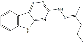 2-pentanone 5H-[1,2,4]triazino[5,6-b]indol-3-ylhydrazone 化学構造式