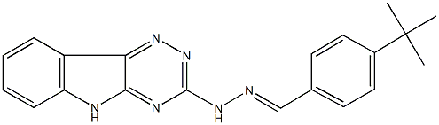 4-tert-butylbenzaldehyde 5H-[1,2,4]triazino[5,6-b]indol-3-ylhydrazone Struktur