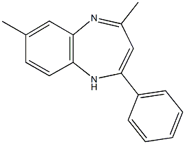 4,7-dimethyl-2-phenyl-1H-1,5-benzodiazepine Structure