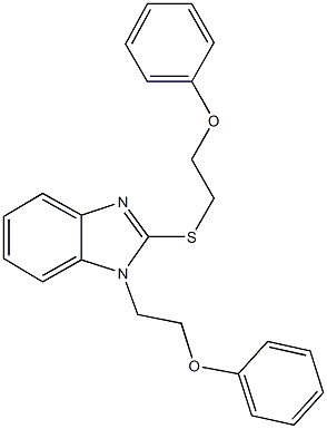1-(2-phenoxyethyl)-2-[(2-phenoxyethyl)sulfanyl]-1H-benzimidazole 结构式