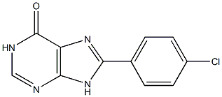 8-(4-chlorophenyl)-1,9-dihydro-6H-purin-6-one Struktur