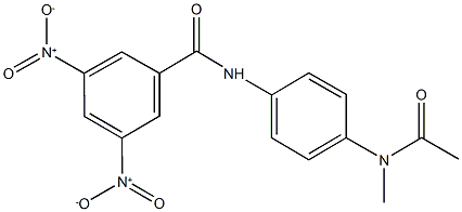 N-{4-[acetyl(methyl)amino]phenyl}-3,5-dinitrobenzamide Structure