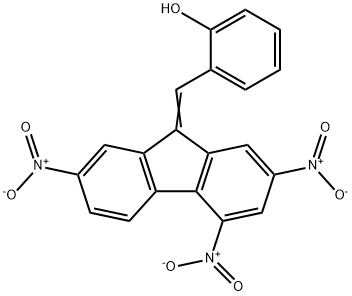 2-({2,4,7-trisnitro-9H-fluoren-9-ylidene}methyl)phenol 化学構造式