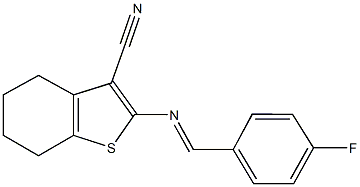 2-[(4-fluorobenzylidene)amino]-4,5,6,7-tetrahydro-1-benzothiophene-3-carbonitrile Structure