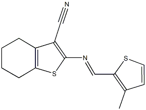 2-{[(3-methyl-2-thienyl)methylene]amino}-4,5,6,7-tetrahydro-1-benzothiophene-3-carbonitrile,324058-72-2,结构式