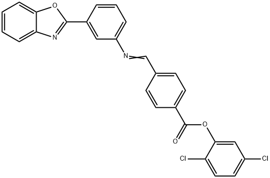 2,5-dichlorophenyl 4-({[3-(1,3-benzoxazol-2-yl)phenyl]imino}methyl)benzoate Structure