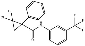 2,2-dichloro-1-phenyl-N-[3-(trifluoromethyl)phenyl]cyclopropanecarboxamide Structure